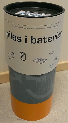 contenidor per a piles