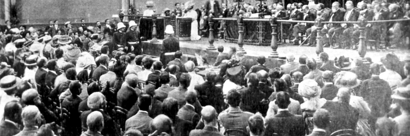 Público en la apertura del 5º Congreso Universal de Esperanto, Barcelona 1909