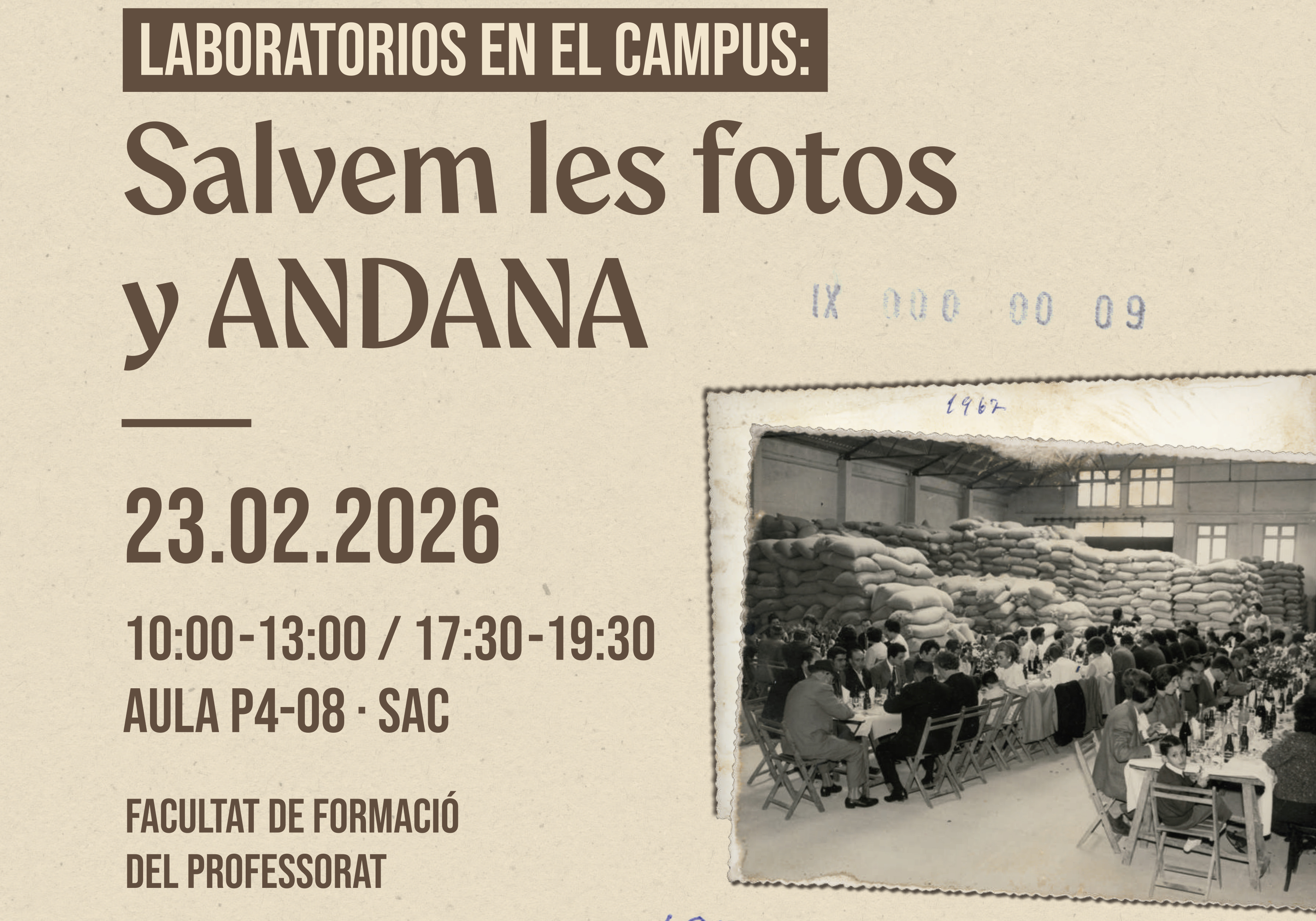 Laboratoris al campus: Salvem les fotos y ANDANA