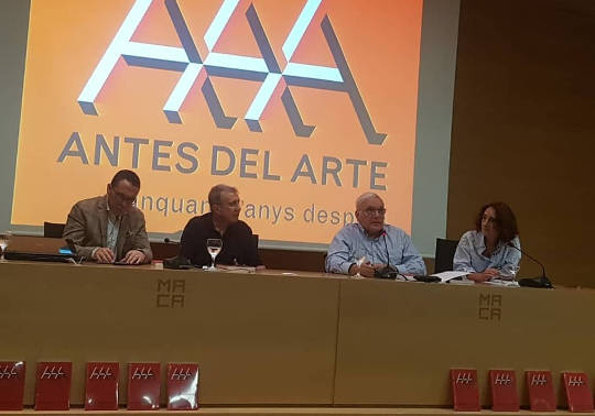 D'esquerra a dreta: Santiago Pastor, José María Yturralde, José Pedro Martínez i Rosa Castells.