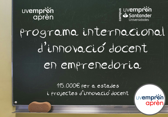 Cartel anunciador del Programa UVempren Apren