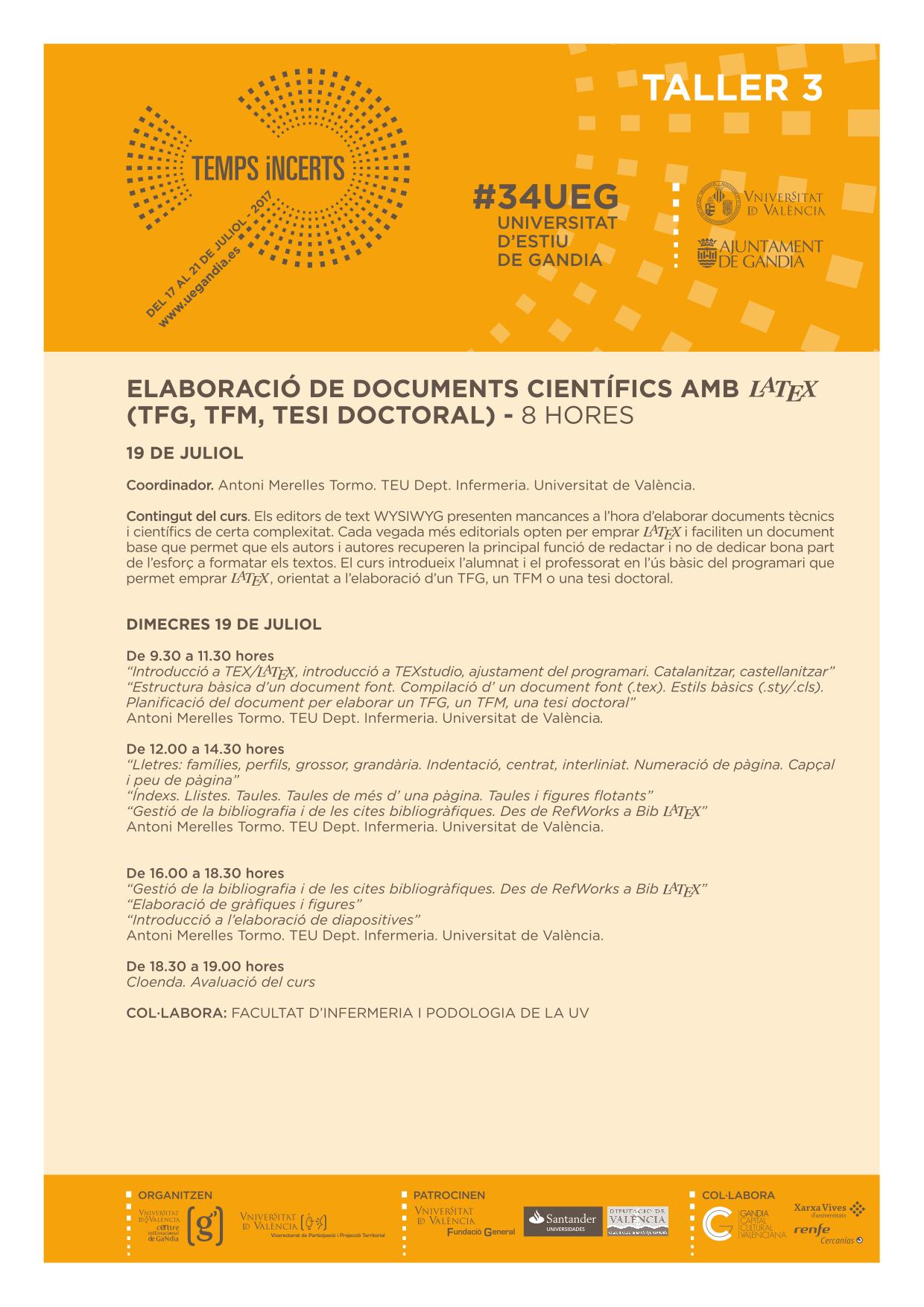Cartel del taller