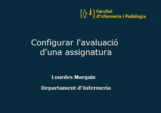 Configurar l'avaluació d'una assignatura 8