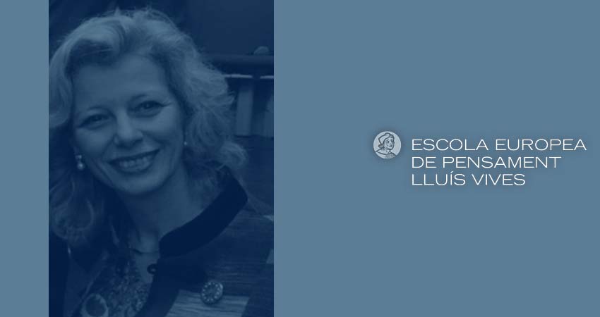 Marycruz Arcos Vargas + Logo Escola Europea de Pensament Lluís Vives