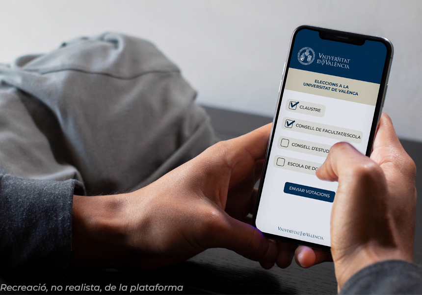 Recreació, no realista, de plataforma de vot