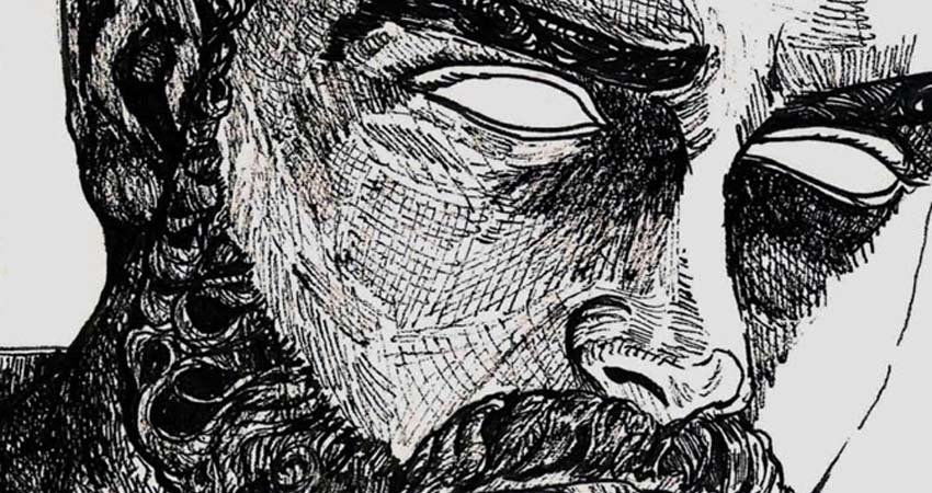 Dibujo de la cara de un hombre