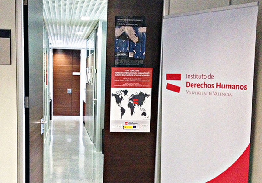 Corredor de l'Institut de Drets Humans de la UV