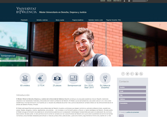 Màster en Dret, Empresa i Justícia - Web