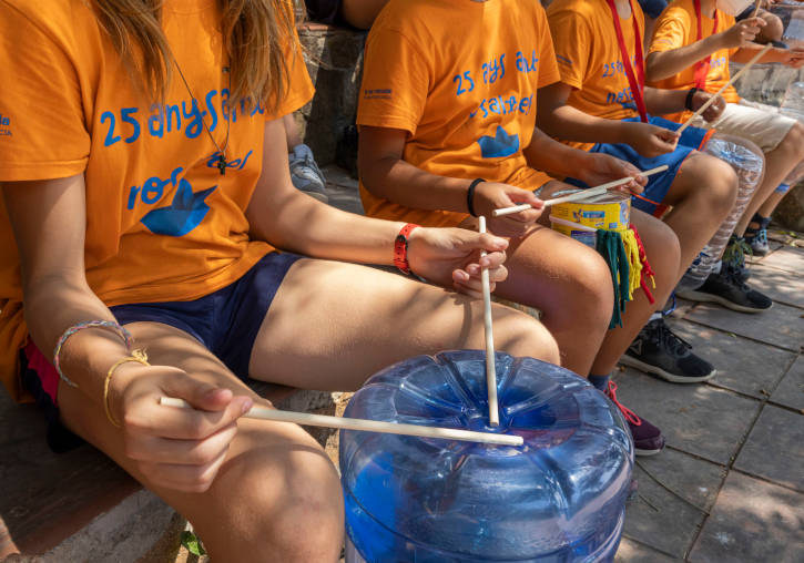 Taller de percusión africana en La Nau Menuda.