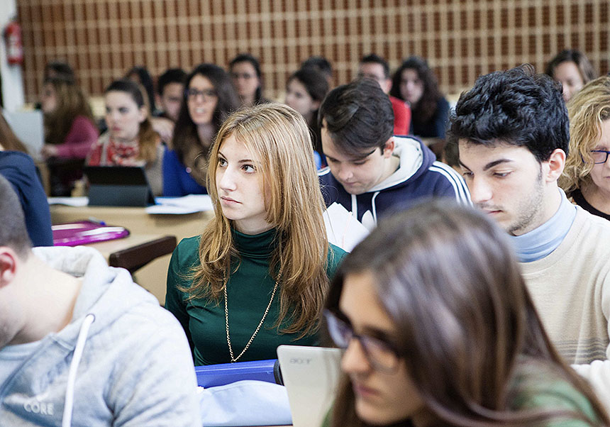 People listening to an explanation