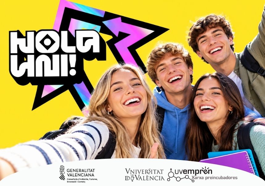 Cartel Benvinguda 2026 con estudiantado