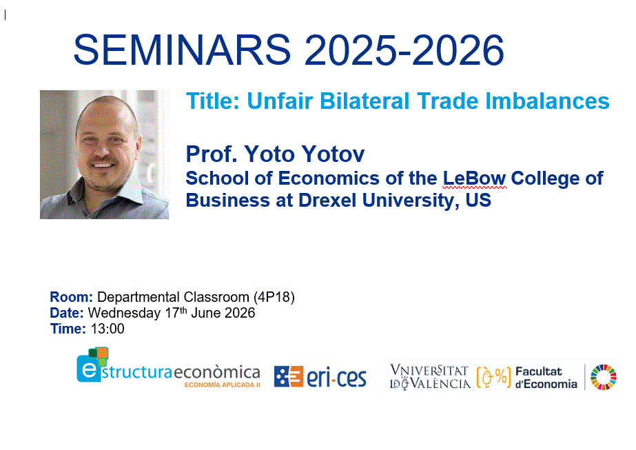 Seminars 2025 -2026. 17th June 4P18, 13:00h.Yoto Yotov : 