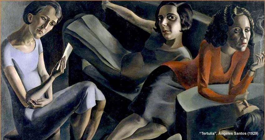 Drawing with three women