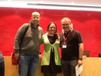 José Javier Navarro Pérez, Eveline Chagas and Alberto Jáuregui, after receiving the prize.