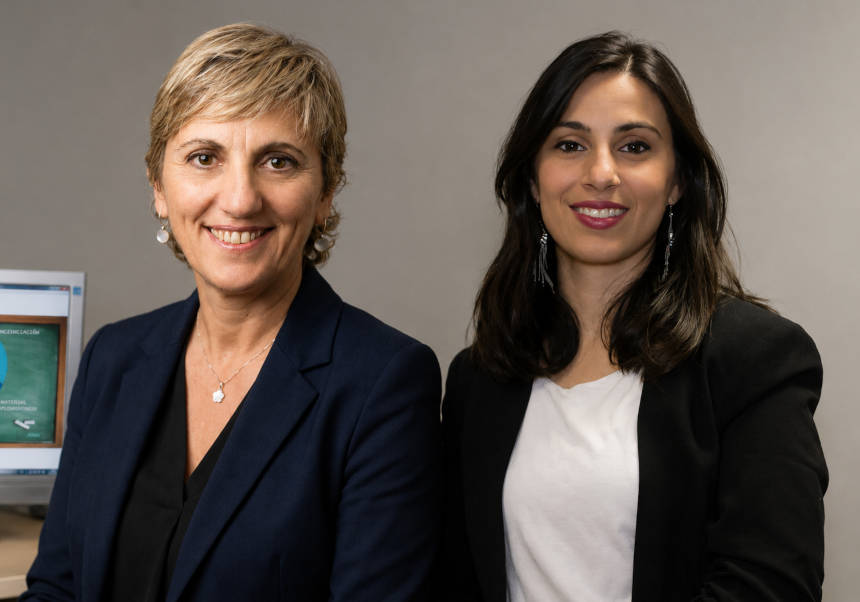 D'esquerra a dreta: les investigadores Aránzazu Basterra (UNIR) i Jessica Ortega (UV).
