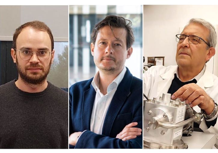 De izquierda a derecha, J. Calbo, C. Martí, F. Lloret