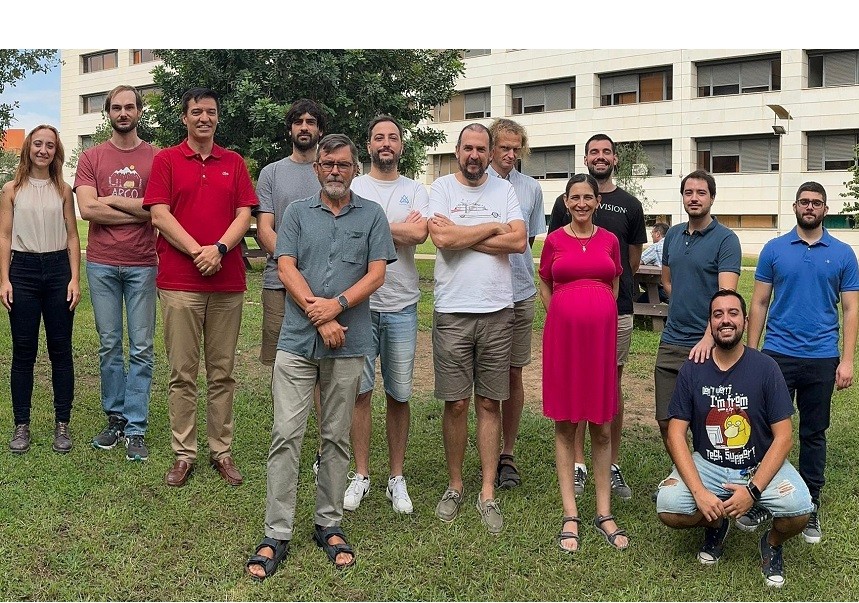 Members of the Virgo group in Valencia, with José Antonio Font and Isabel Cordero.