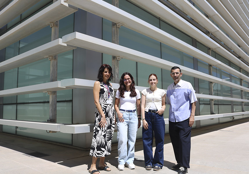 D'esquerra a dreta: Vanja Tepavčević, Irene Soler Sáez, Luna Mora Huerta i Francisco García García, membres de l'equip de treball.