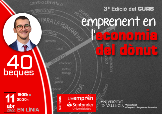 Solicita una de las 40 becas Santander Universidades para el curso de UVemprén «Emprendiendo en la economía del donut»