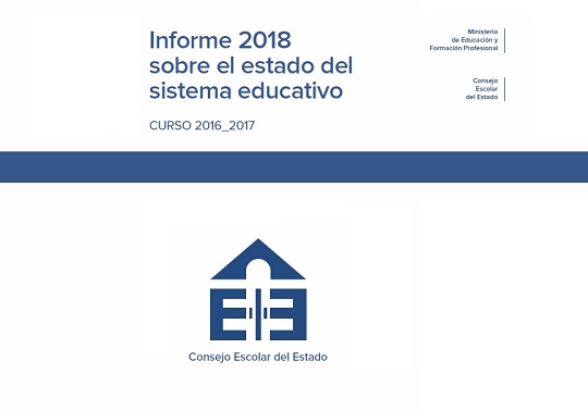 portada de l'informe sobre el sistema educatiu 2018