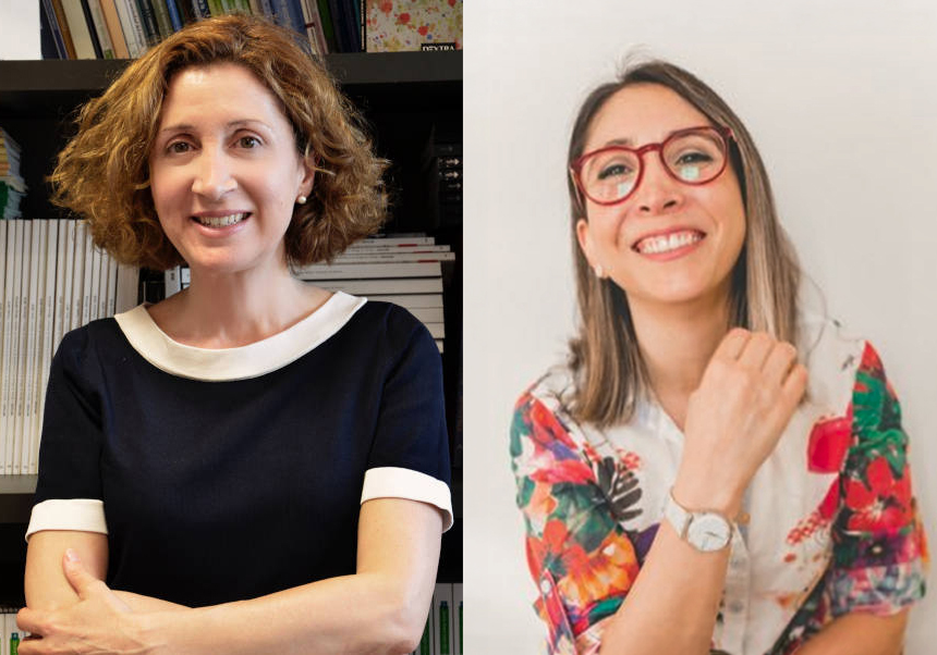 De izquierda a derecha: Carolina Moreno y Teresa Vernal (crédito: Universitat Andrés Bello).