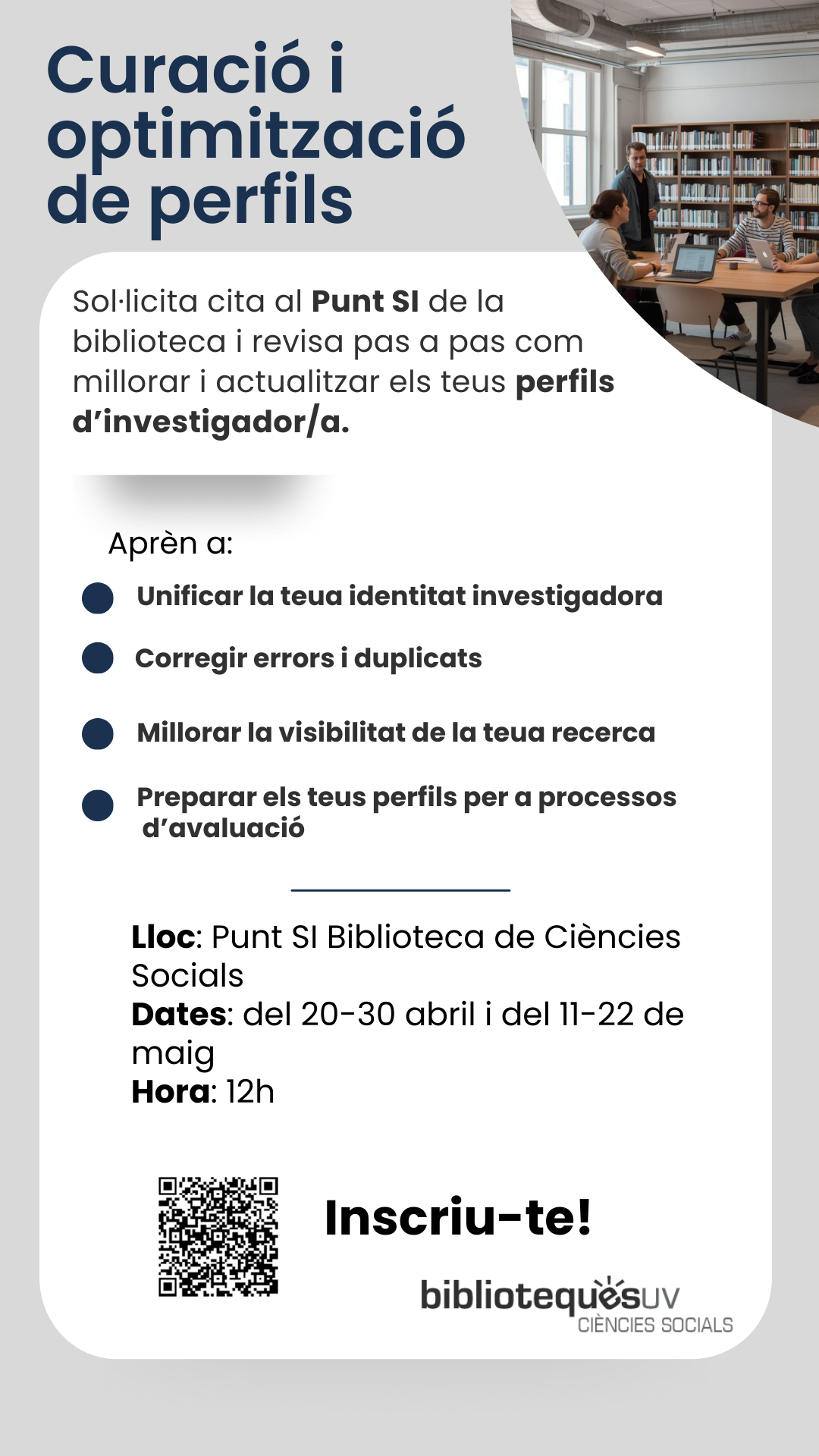 informació taller perfils investigador