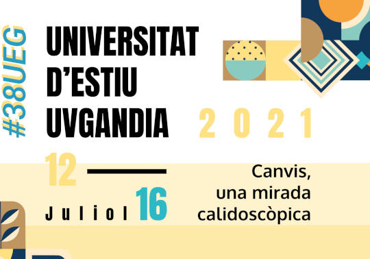 Cartel de la 38ª Universitat d'Estiu de Gandia, edición 2021.