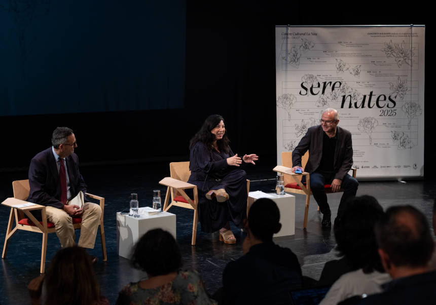 D'esquerra a dreta: Álvaro López-Jamar, Ester Alba i Vicent Llimerá.