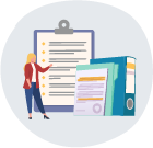 Girl pointing to the announcement