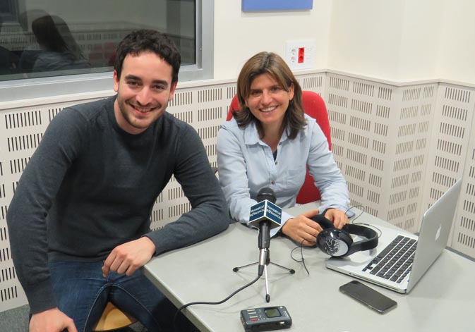 La periodista Remei Castelló i el professor Jorge Chenovart