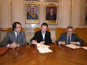 José Campos, Javier Soler y Antonio Ariño.