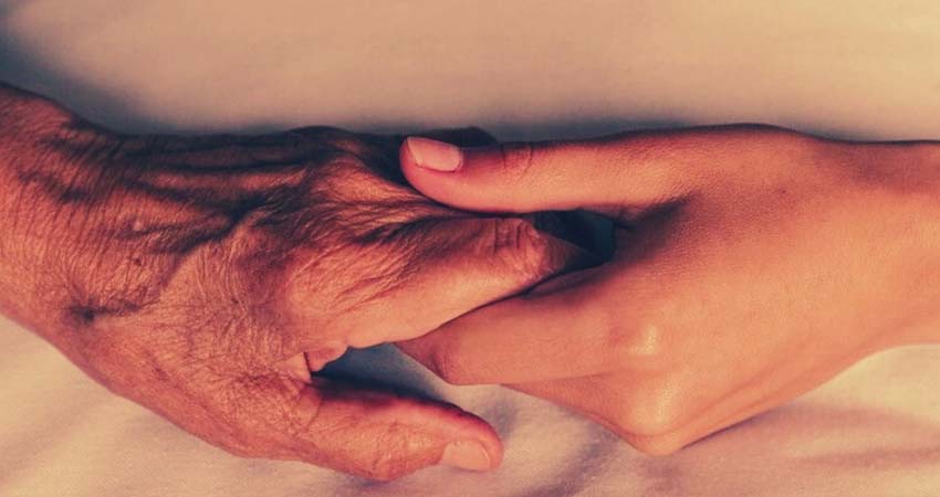 Two holding hands