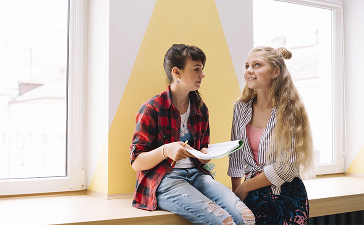 Students talking