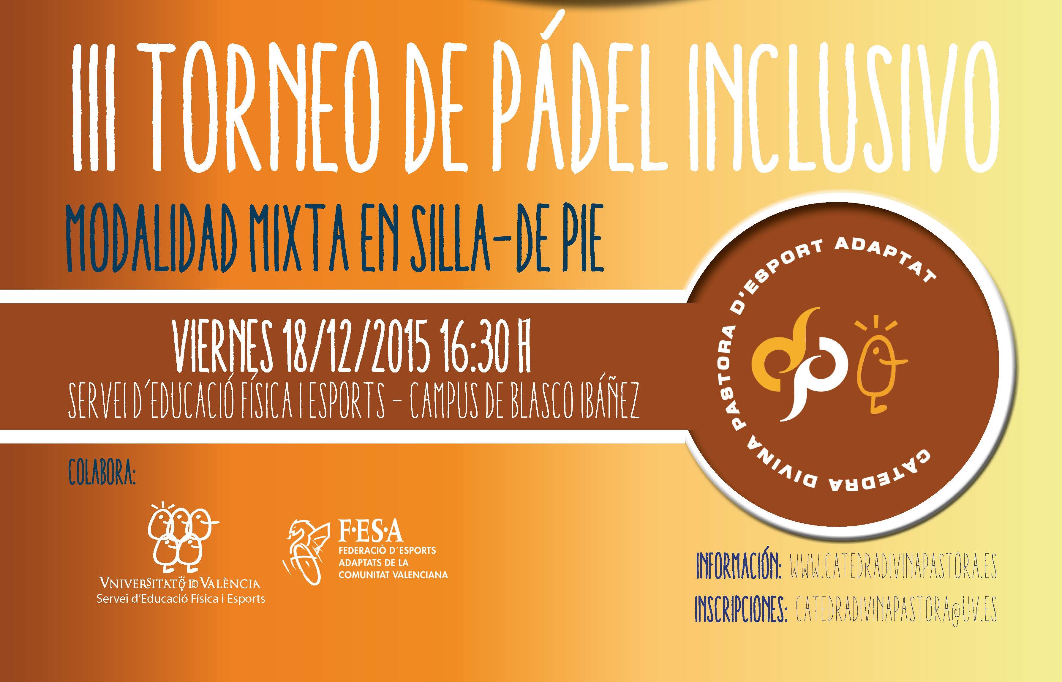 Cartell de la tercera edició del Torneig de Pàdel Inclusiu