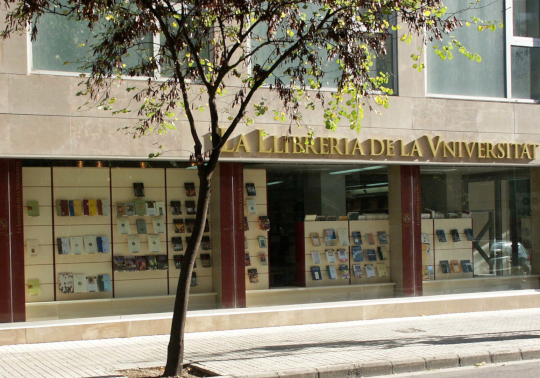 Llibreria de la Universitat de València al campus de Blasco Ibáñez.