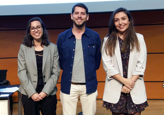 (D’esquerra a dreta). Mónica Martínez, Jorge Mariano Collantes i Marta Reguera.