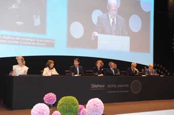 The Principal Esteban Morcillo in the Telefonica Ability Awards.