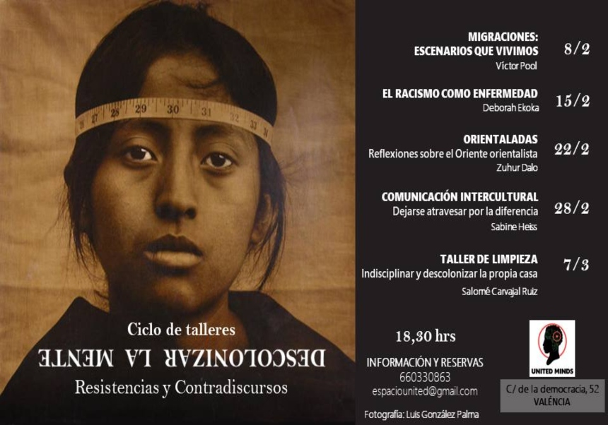 Cartel del Ciclo de Talleres Descolonizar la Mente