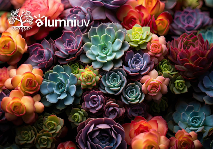 Detalle de un jardín vertical.