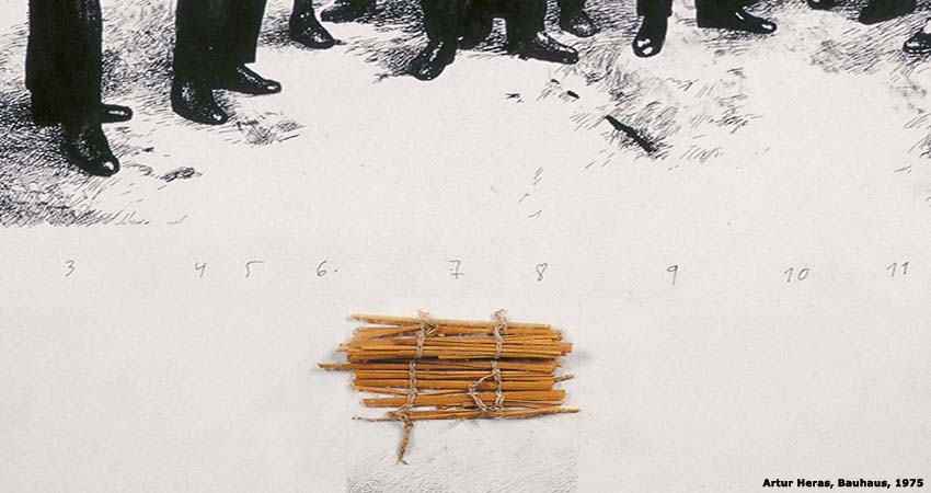 Detail of the work of Artur Heras, Bauhaus, 1975