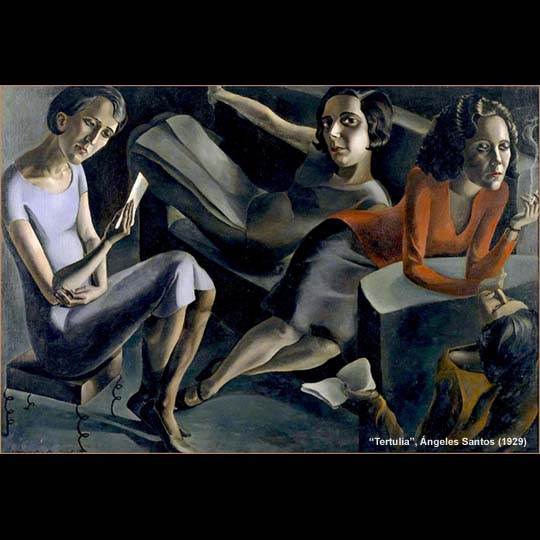 Dibujo con tres mujeres