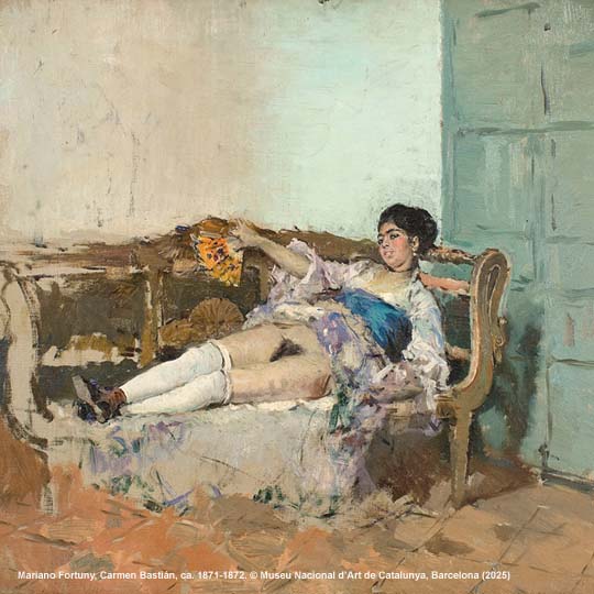 Pintura de una mujer tumbado en un sillón