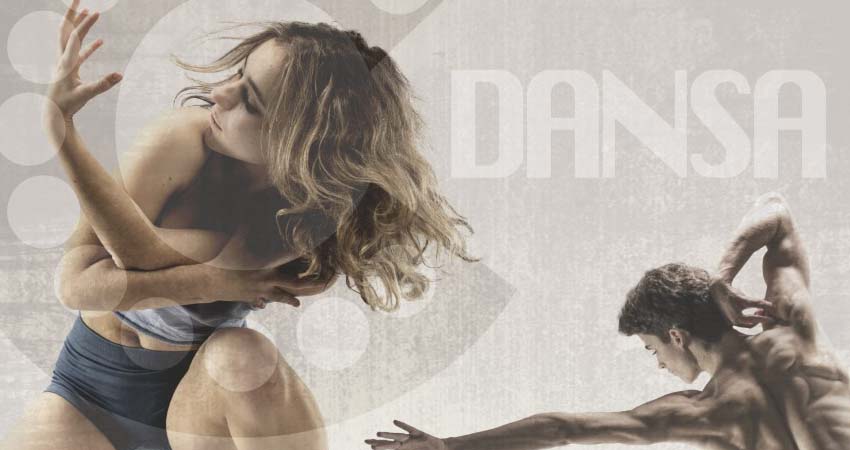 Detalle del cartel, una mujer y un hombre danzando
