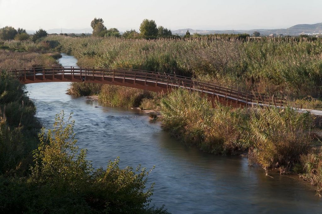 Vista del río Túria a su paso por Ribarroja