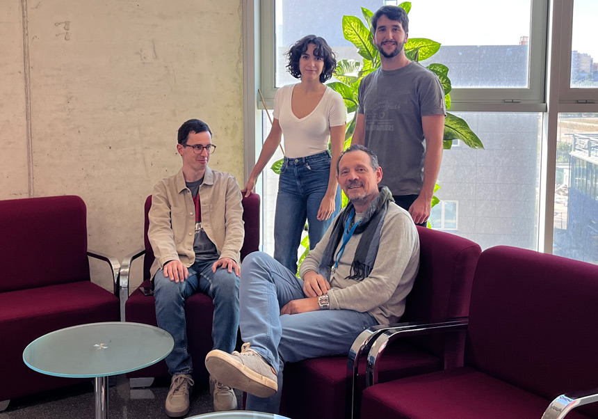 D'esquerra a dreta: Joan Márquez-Molins, Julia Corell-Sierra, Gustavo Gómez y Pascual Villalba-Bermell.