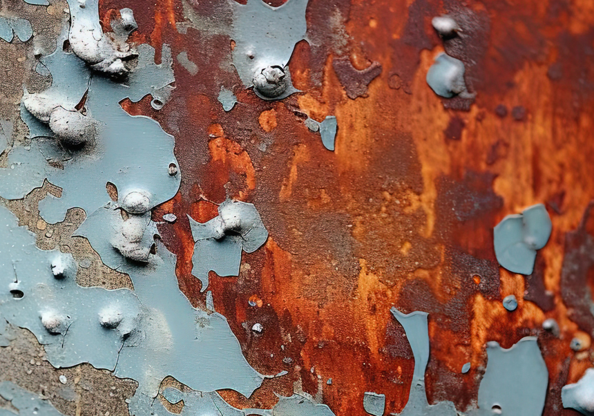 Metall en procés d'oxidació.