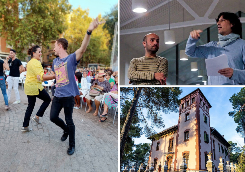 Personas bailando. Cátedra de Música y Danza tradicional.