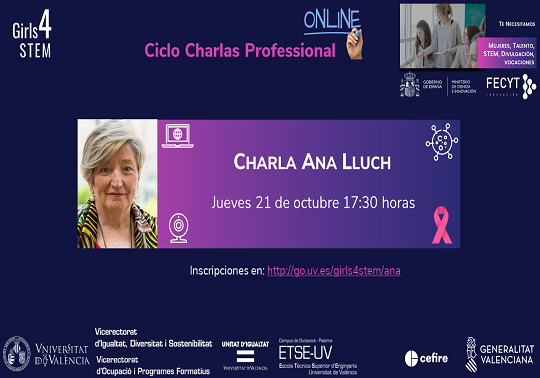 cartel de la charla con anna lluch 2021