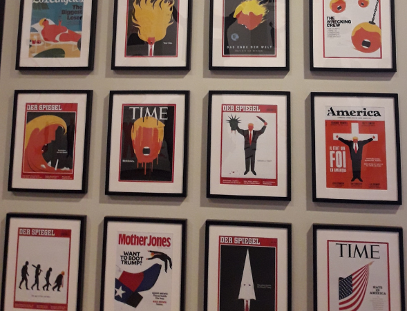 Cuadros de portadas del Time