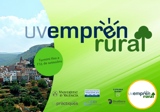 Cartell UVemprén RURAL pràctiques en municipis de menys de 3.000 habitants